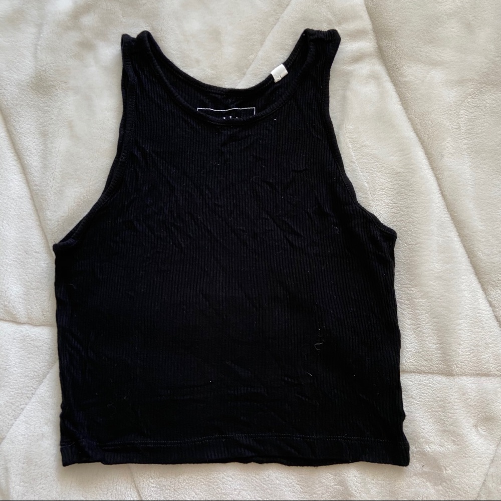 PACSUN Black cropped tank top